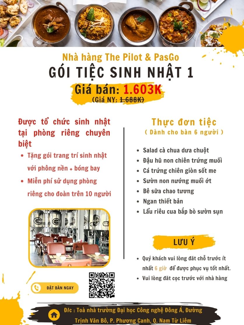 Menu The Pilot - Trịnh Văn Bô 4 