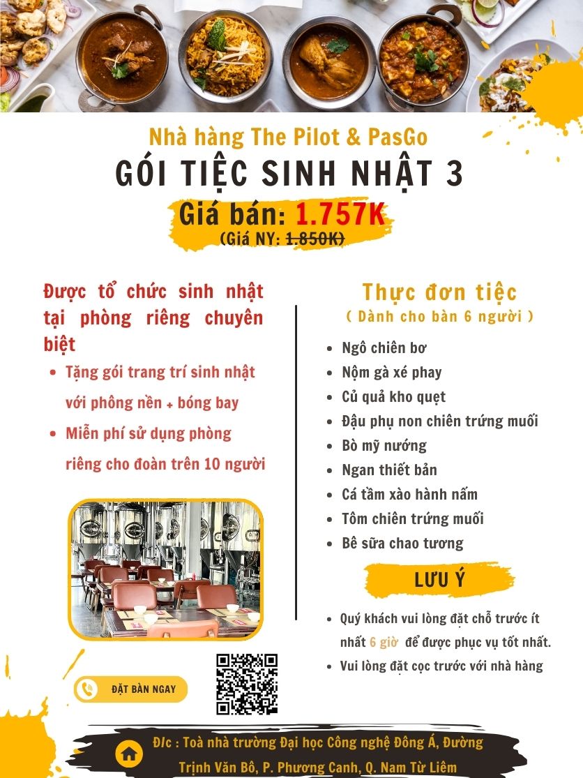 Menu The Pilot - Trịnh Văn Bô 6 