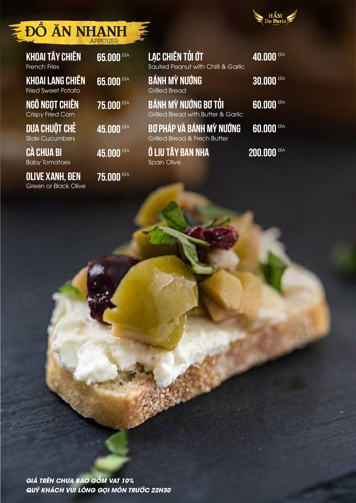 Menu Hầm De Paris - Nguyễn Xuân Linh 6 