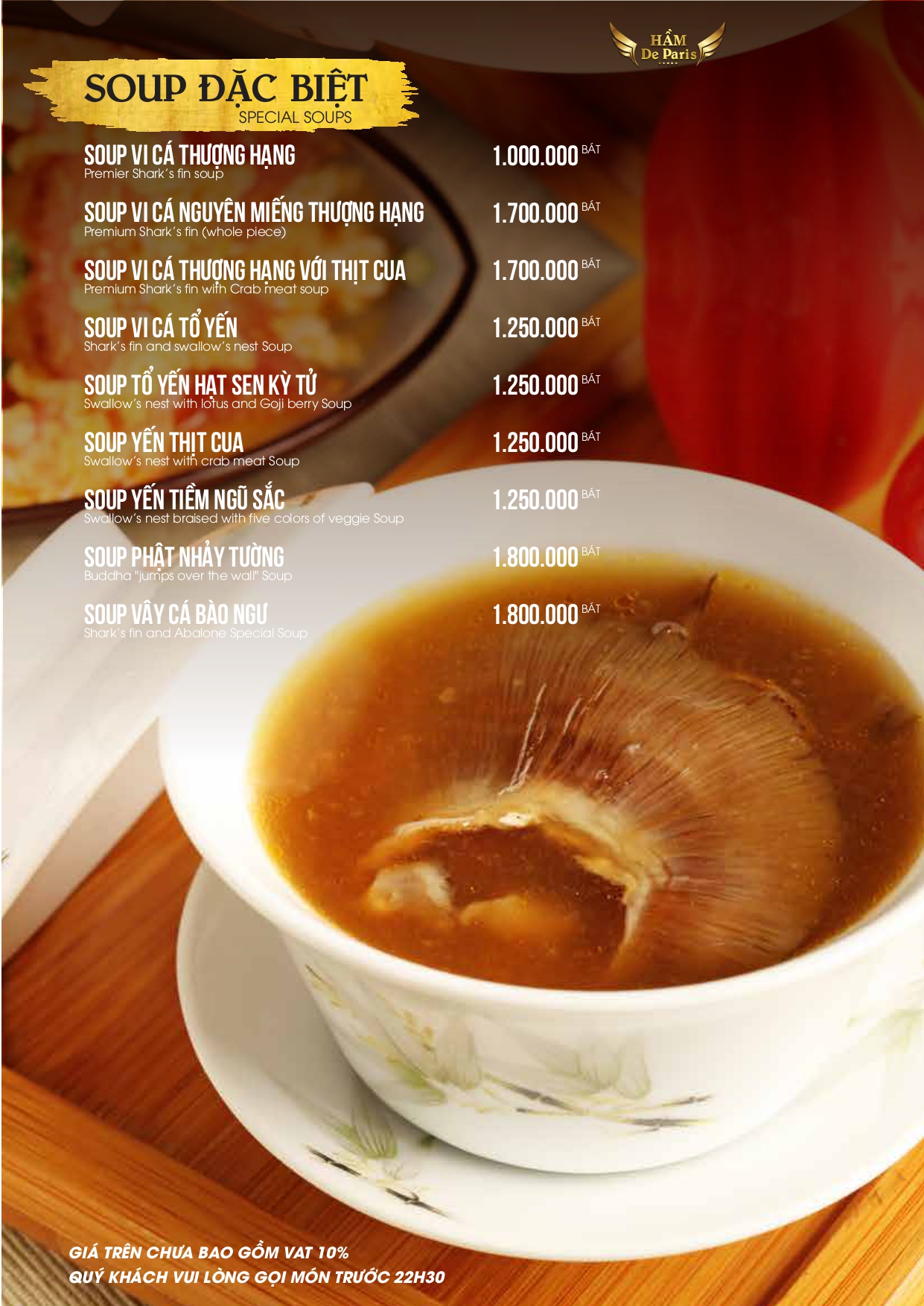 Menu Hầm De Paris - Nguyễn Xuân Linh 8 