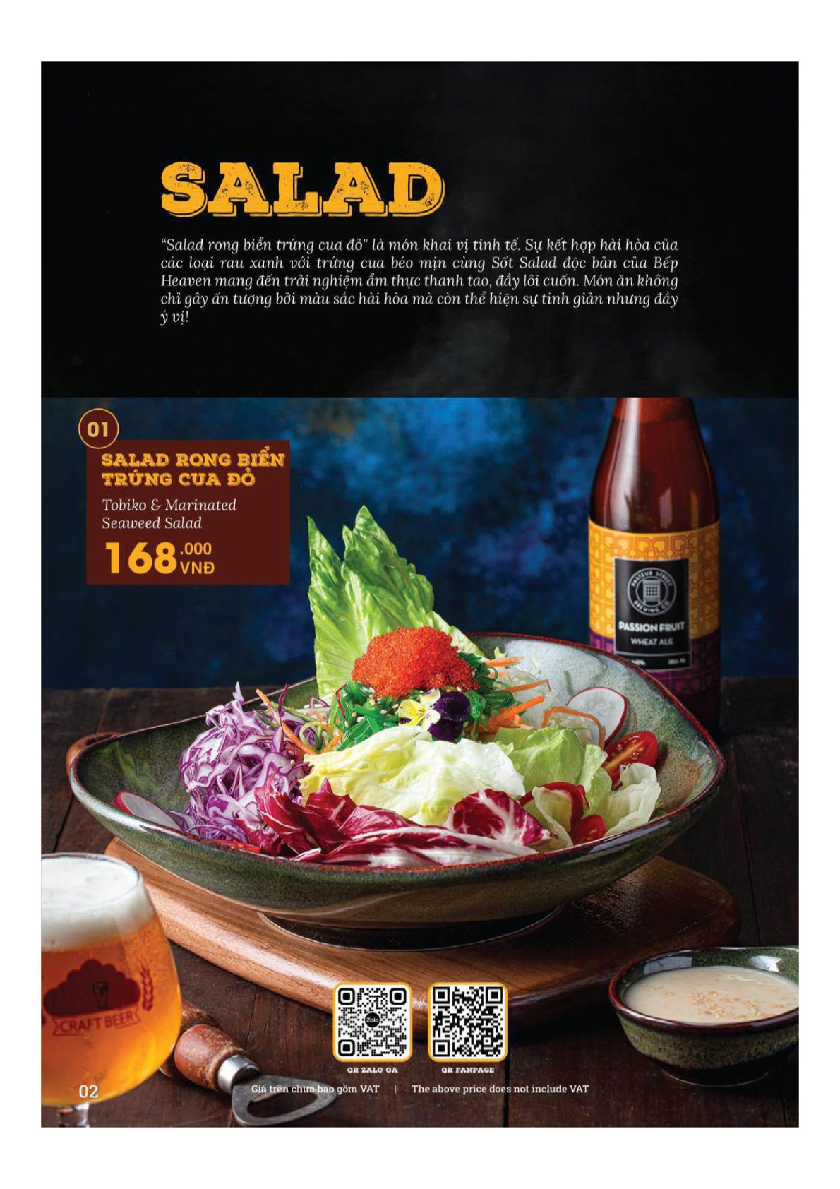 Menu Heaven Beer - Nguyễn Chánh 2 