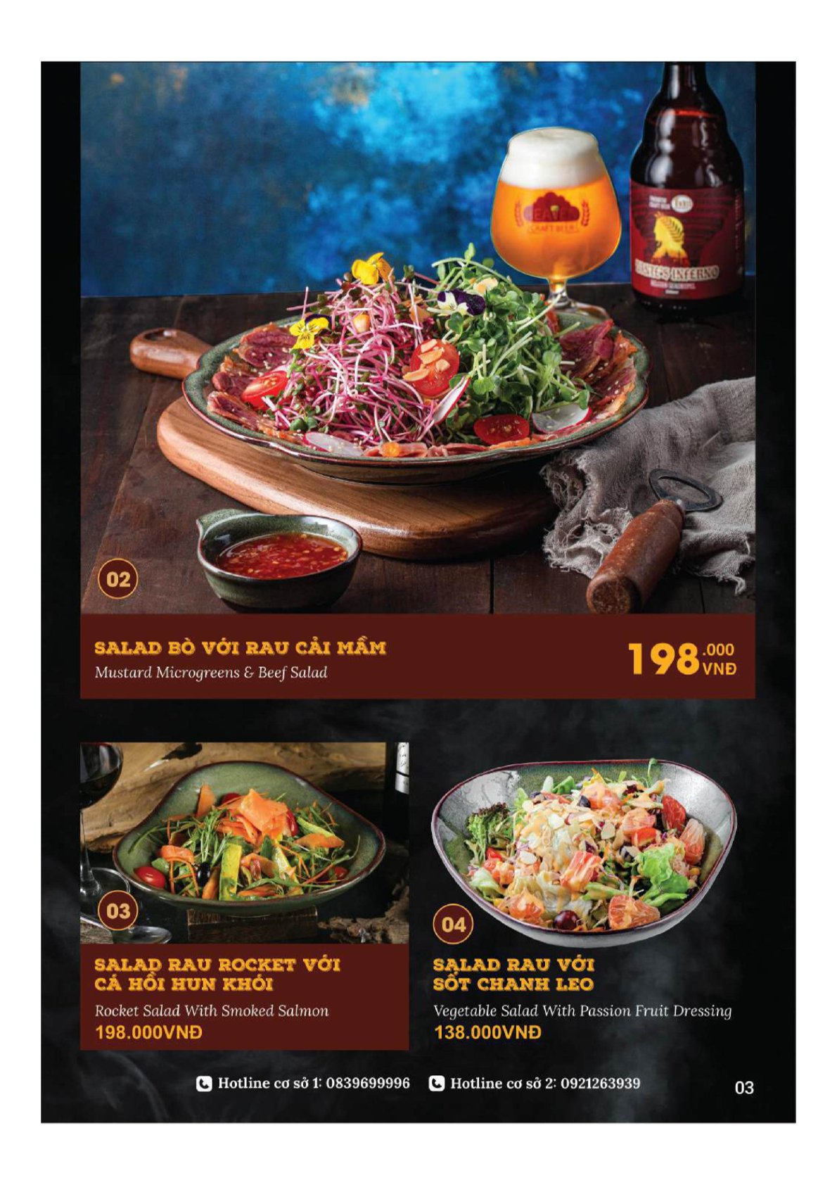 Menu Heaven Beer - Nguyễn Chánh 3 