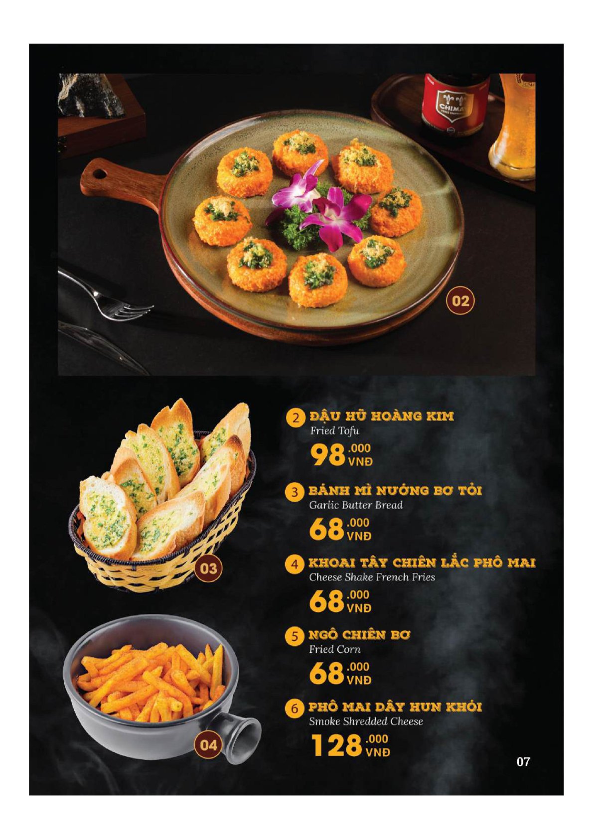 Menu Heaven Beer - Nguyễn Chánh 7 