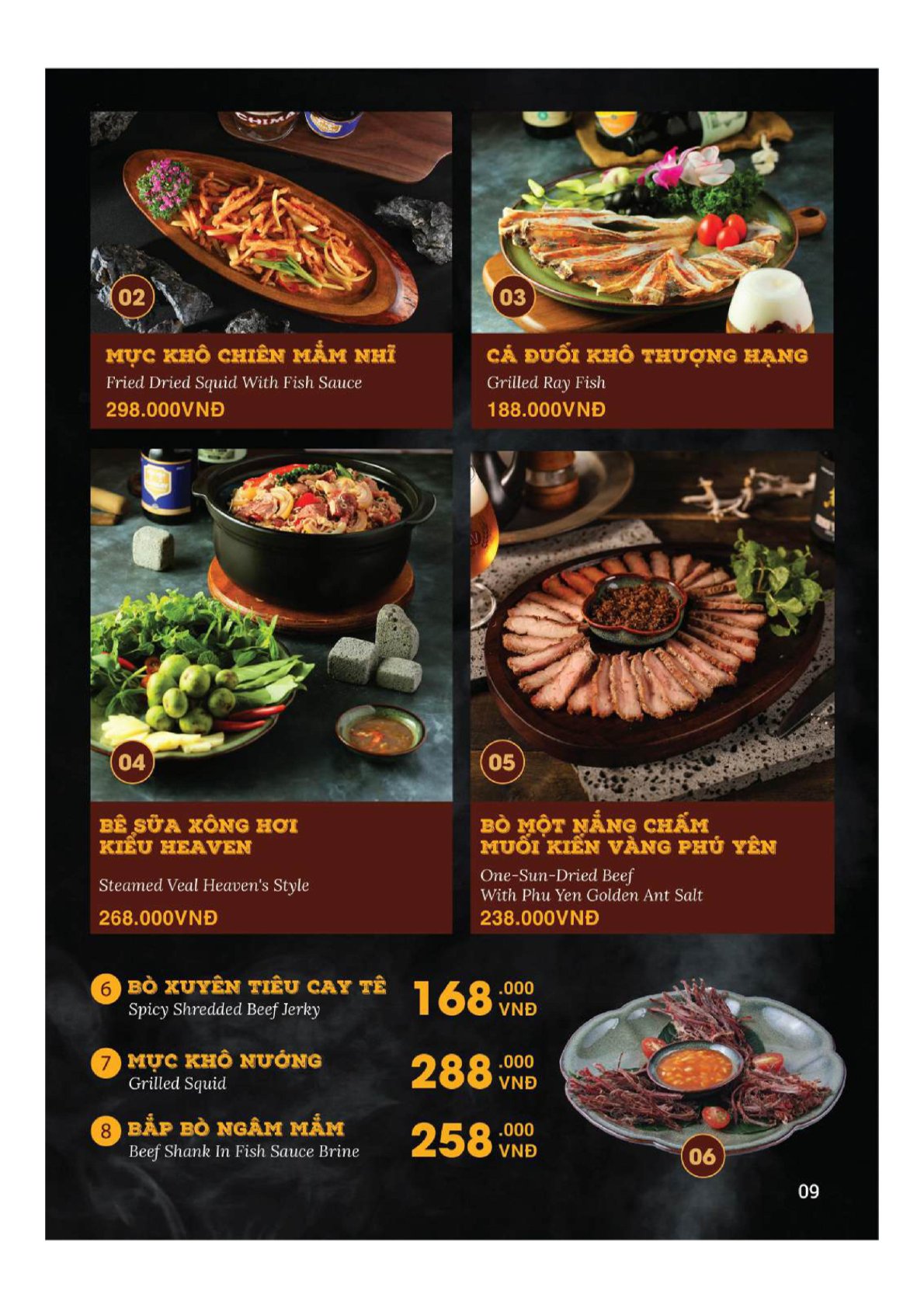 Menu Heaven Beer - Nguyễn Chánh 9 