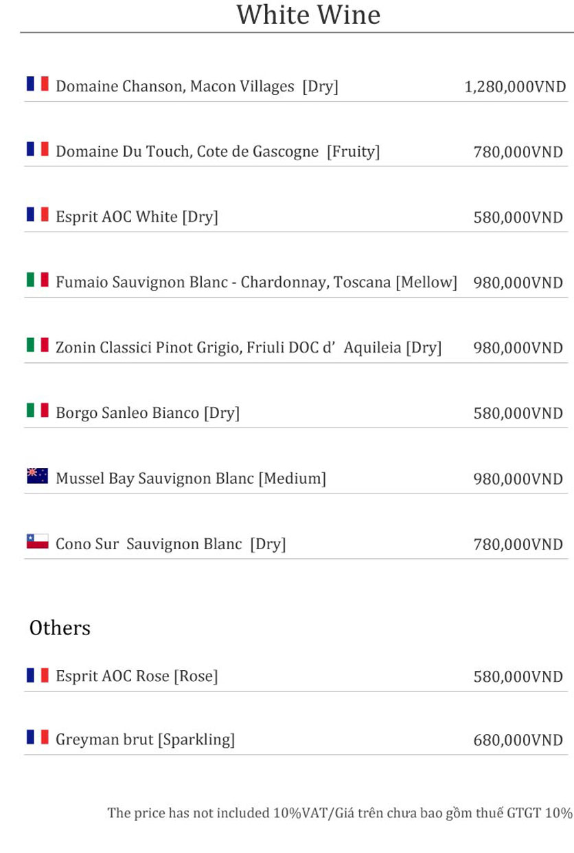 Menu G-Crab - Nhà hàng Hải Sản 60 