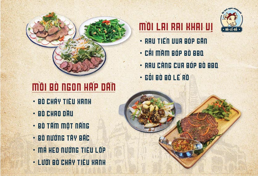 Menu Bò Lế Rồ - Cao Thắng 8