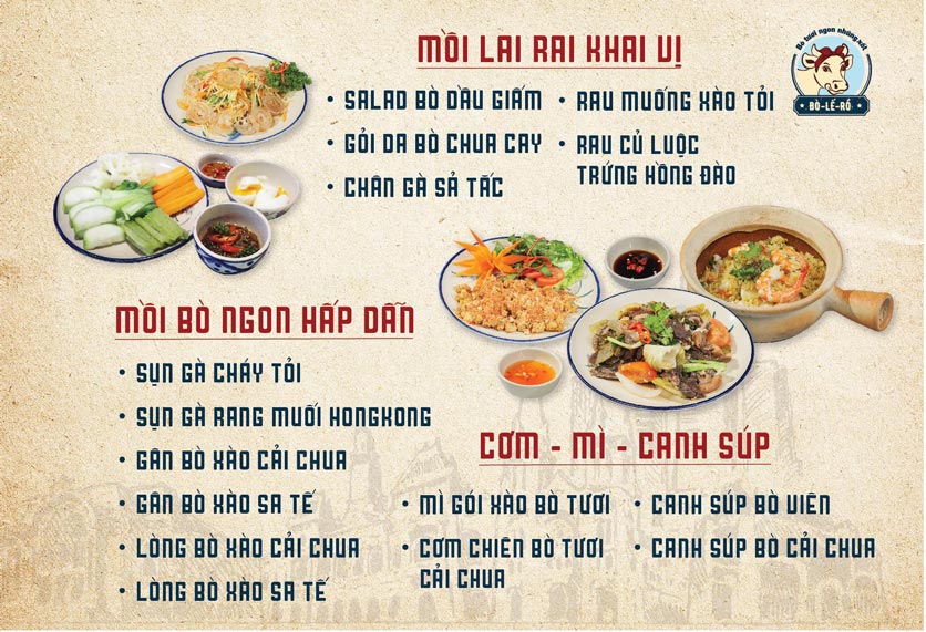 Menu Bò Lế Rồ - Cao Thắng 9