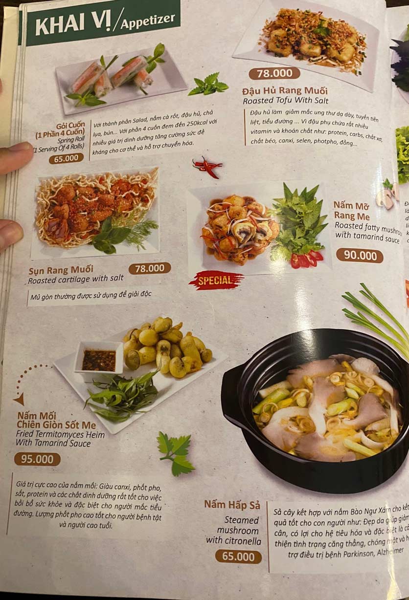 Menu Chay Bà Xã – Pasteur 1 