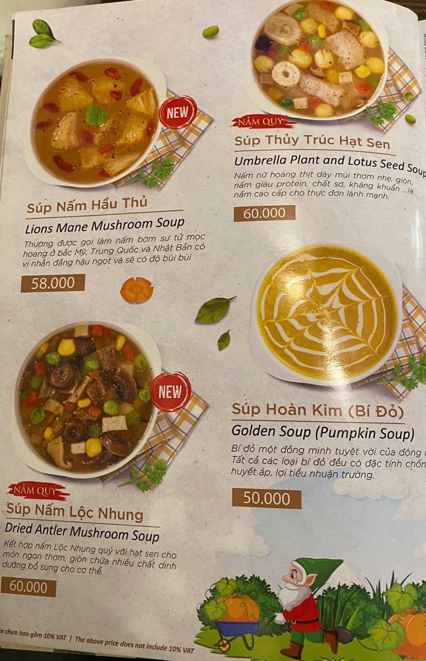 Menu Chay Bà Xã – Pasteur 6 