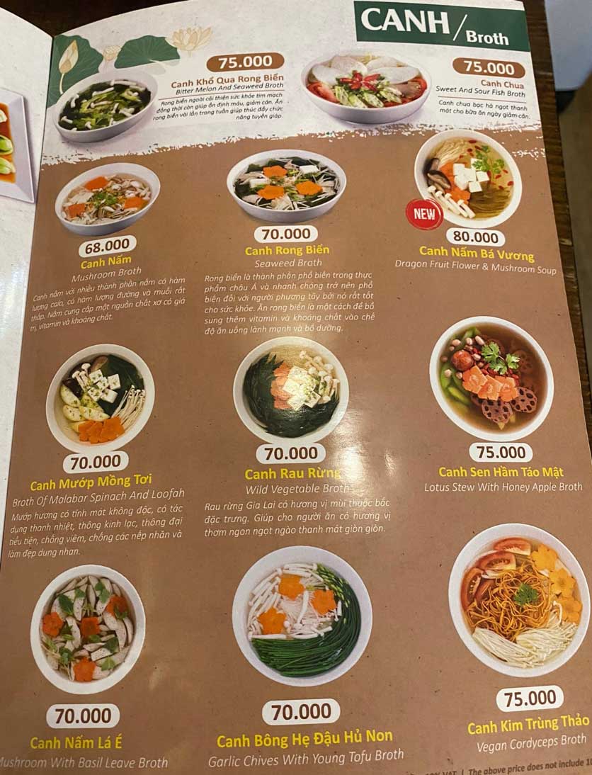 Menu Chay Bà Xã – Pasteur 9 