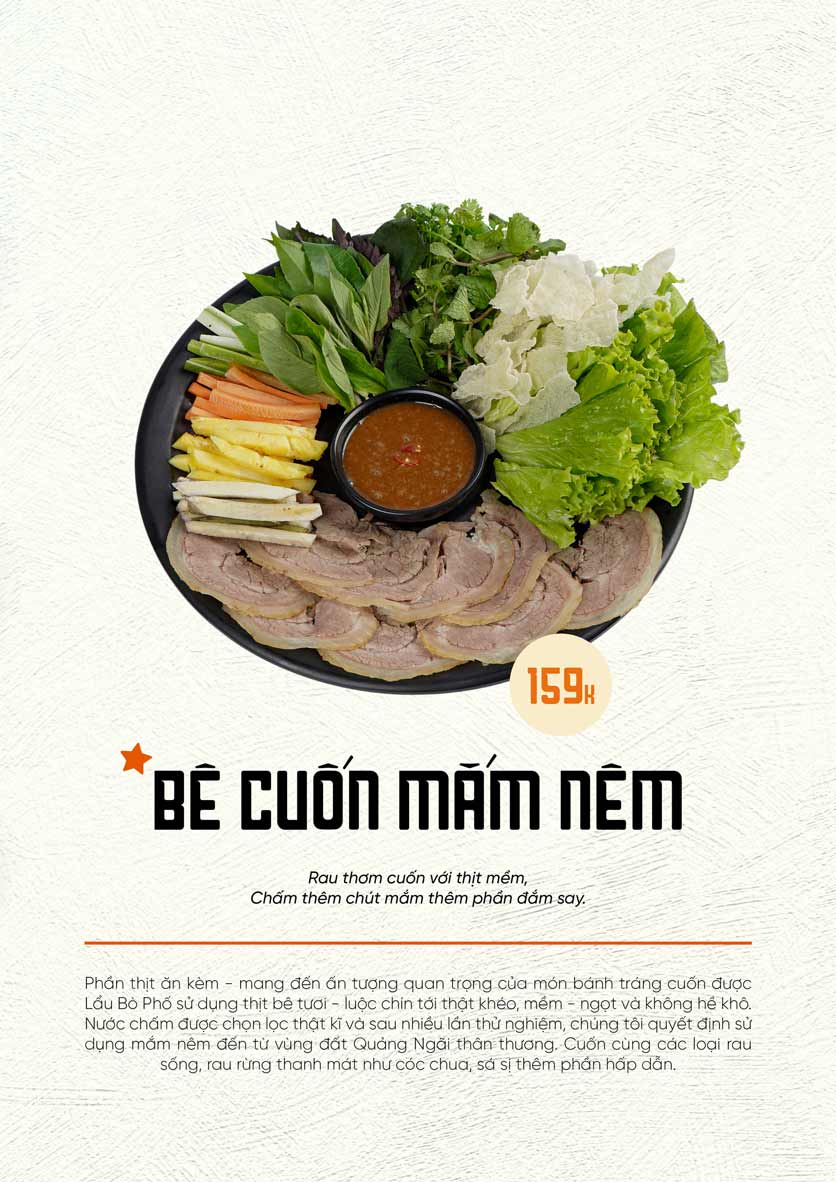 Menu Lẩu Bò Phố - Hoàng Cầu 2