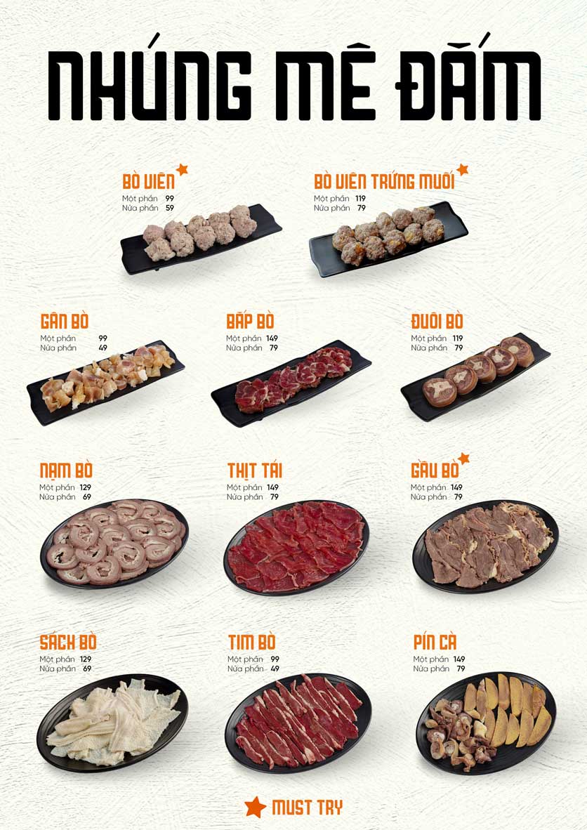 Menu Lẩu Bò Phố - Hoàng Cầu 6