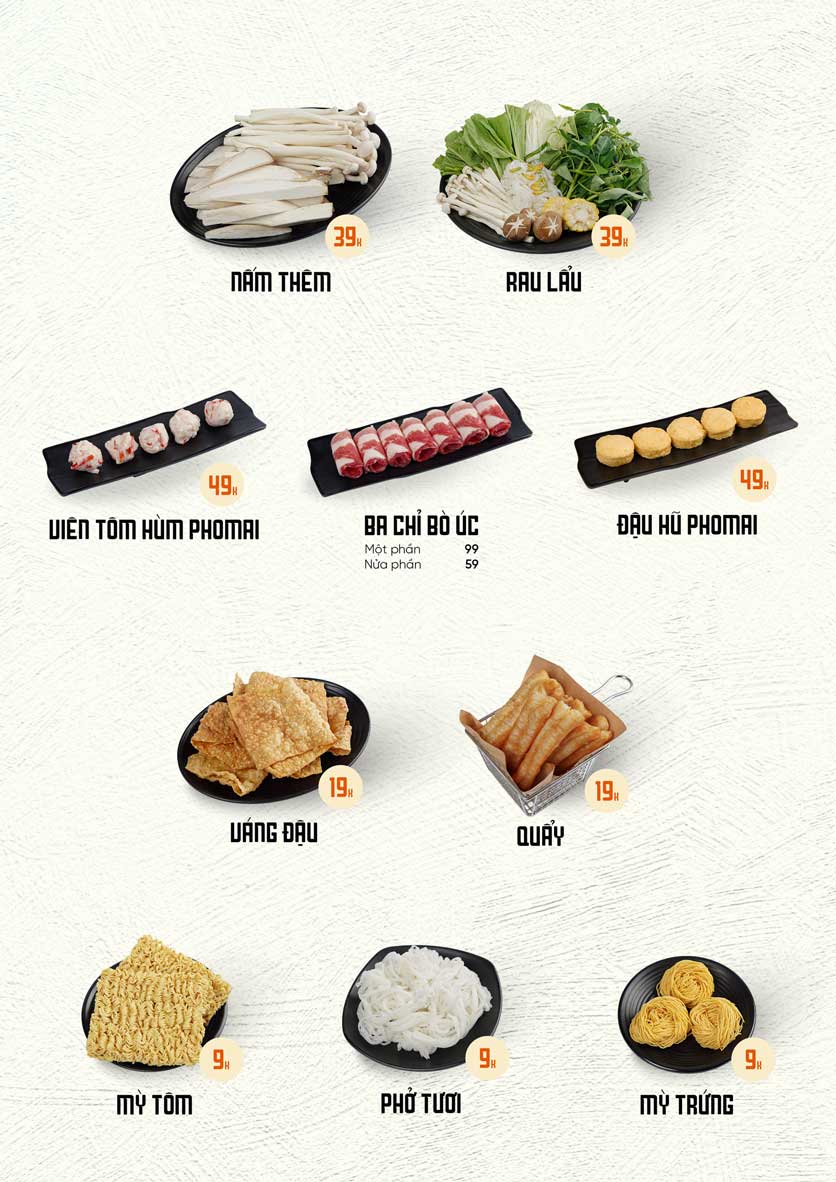 Menu Lẩu Bò Phố - Hoàng Cầu 7