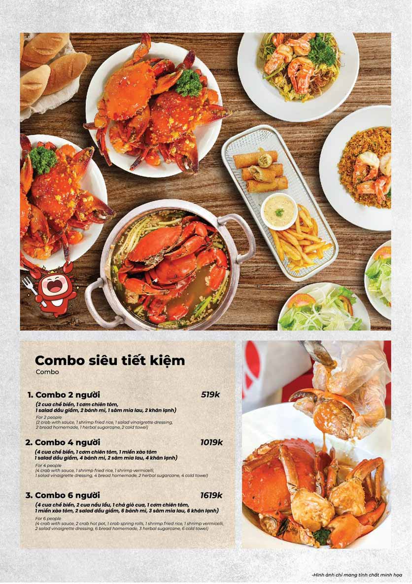 Menu Nhà hàng Vua Cua - Trần Điền 2