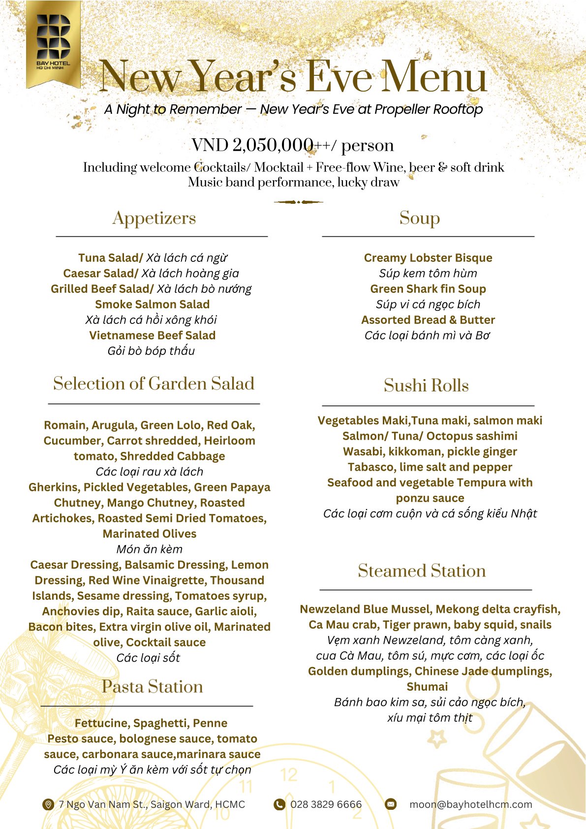 Menu Propeller Rooftop & Bar - Bay Hotel 1