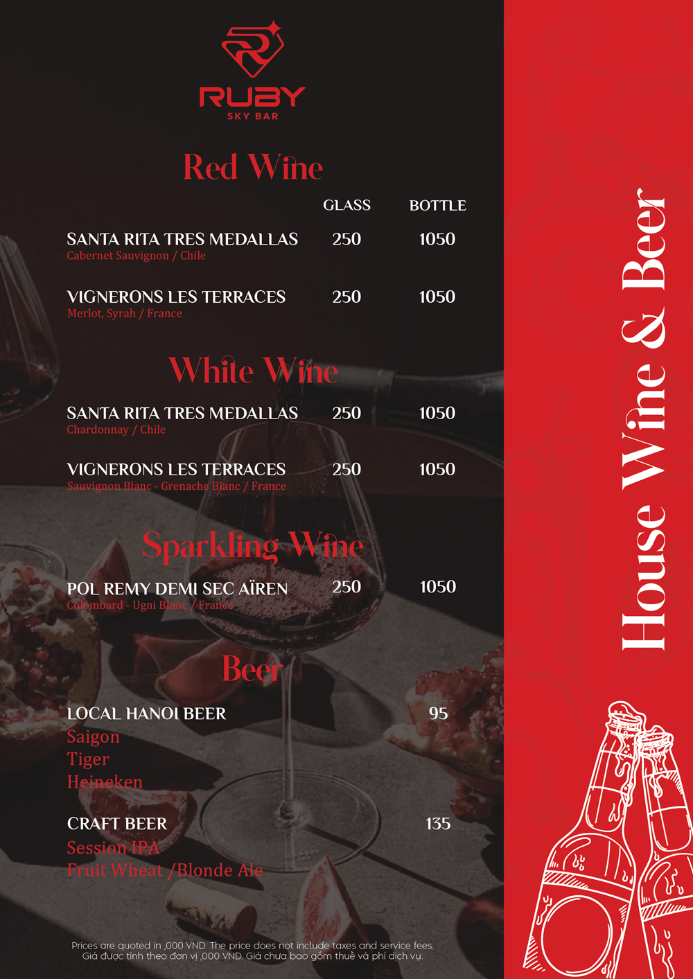 Menu Ruby Sky Bar - Đào Duy Từ 4