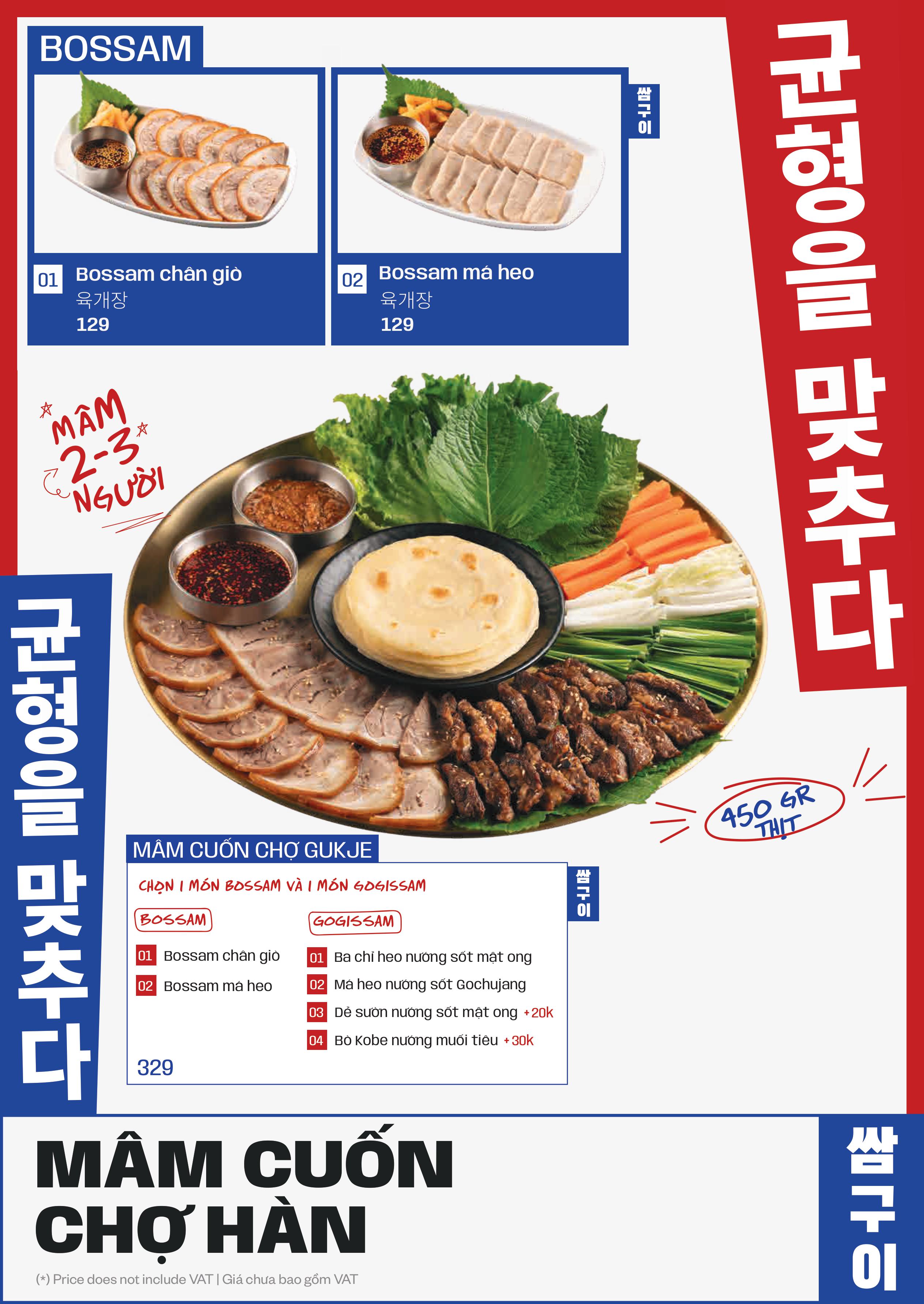 Menu SSamjang - Cuốn Hàn Quốc - Go! Thăng Long 5