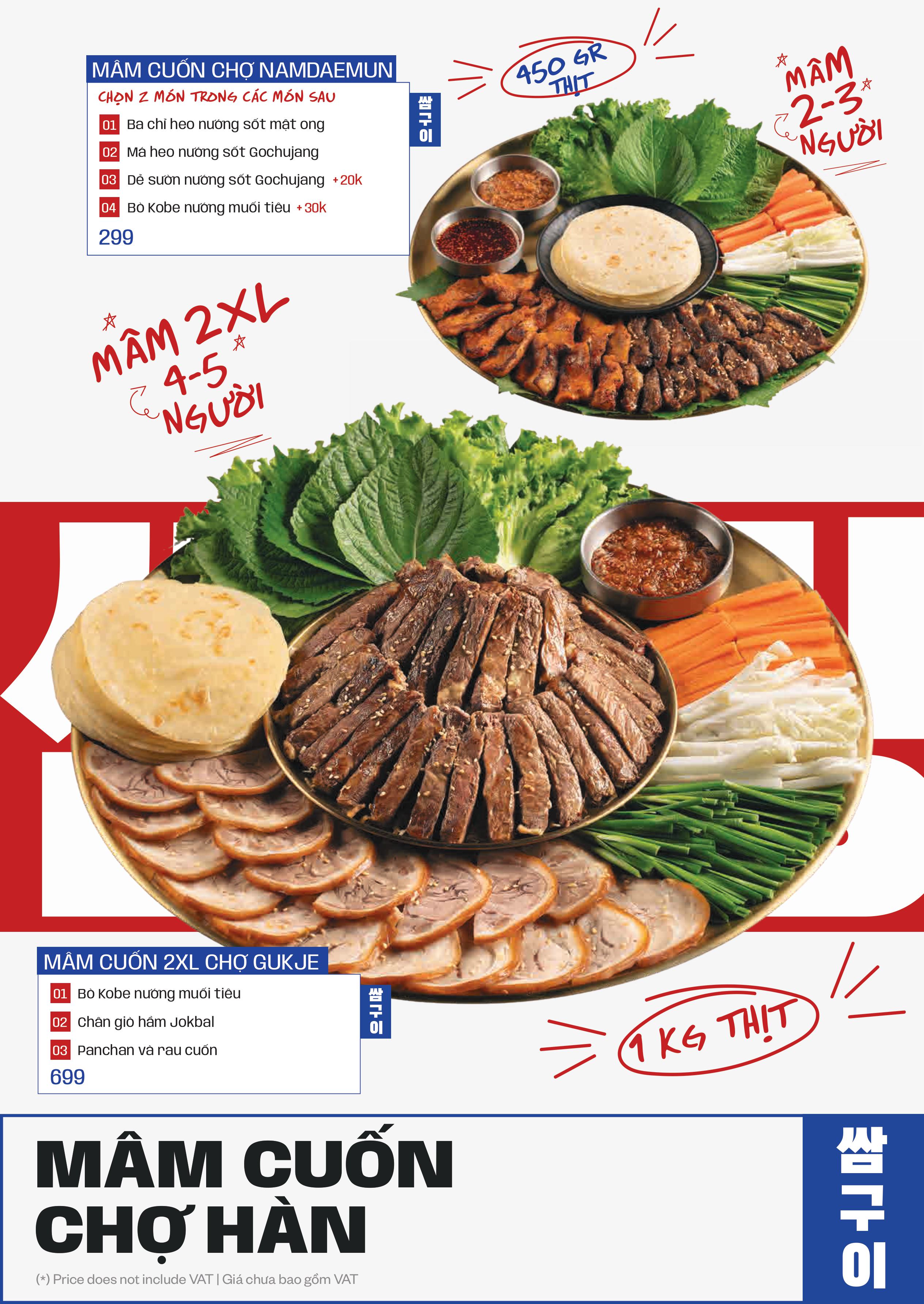 Menu SSamjang - Cuốn Hàn Quốc - Go! Thăng Long 6