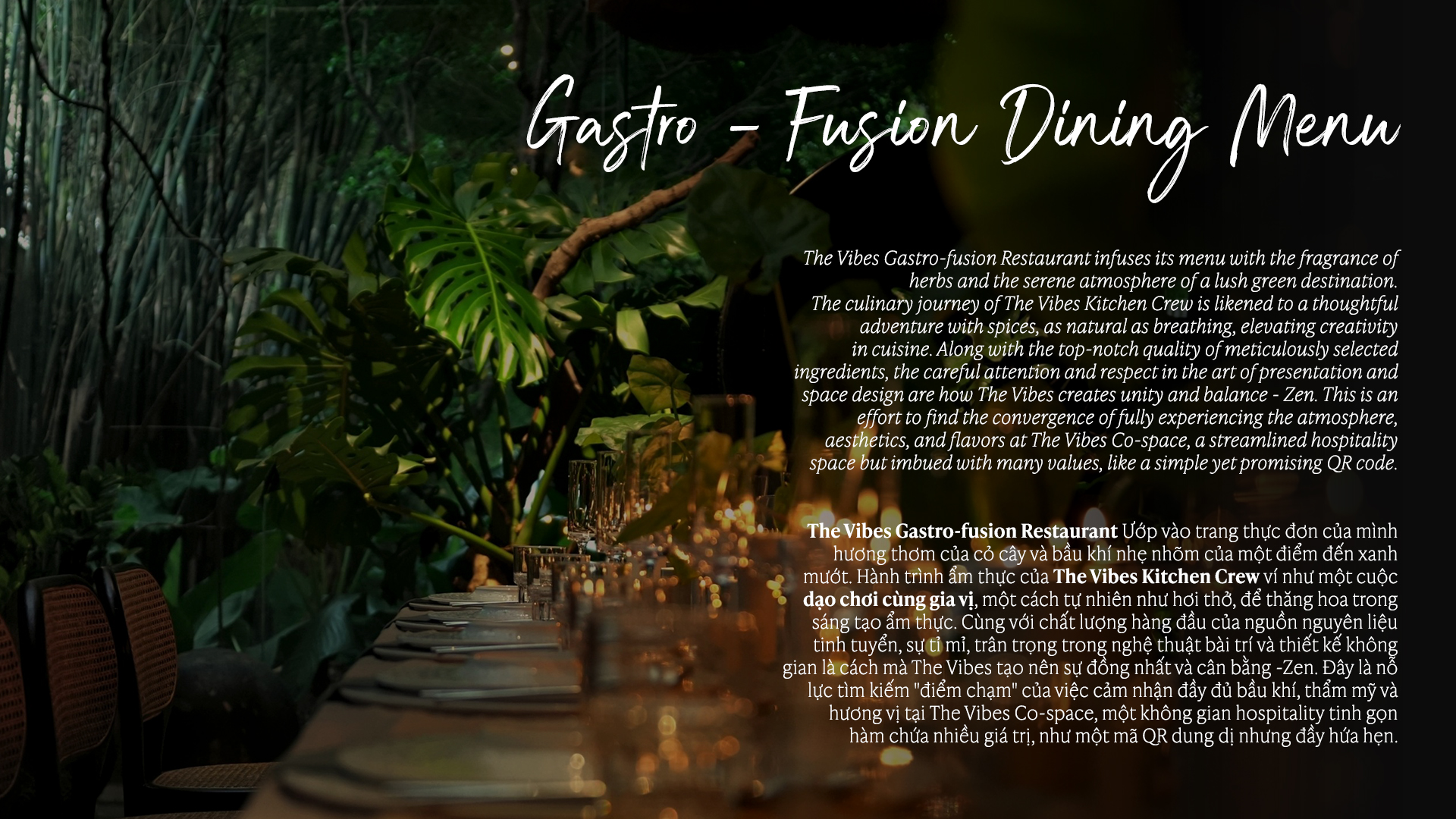 Menu The V Fusion - An Phú 1