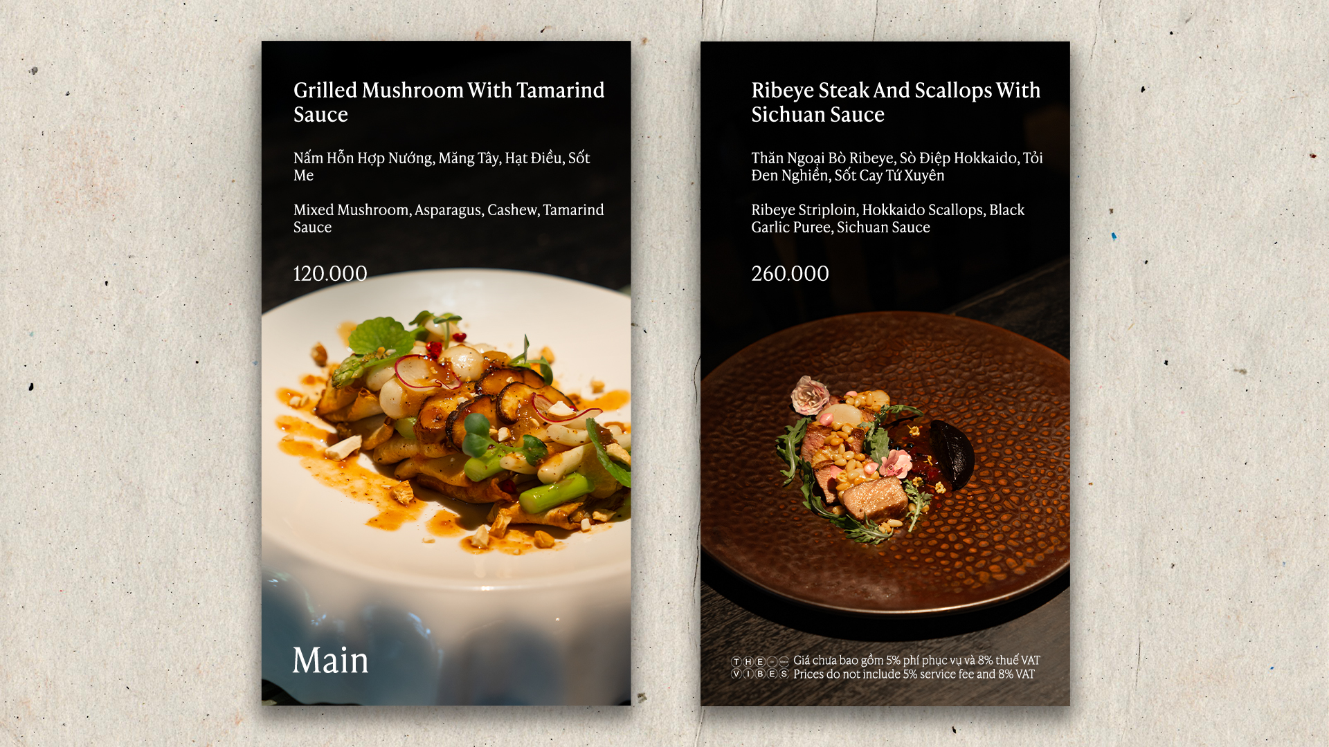 Menu The V Fusion - An Phú 8