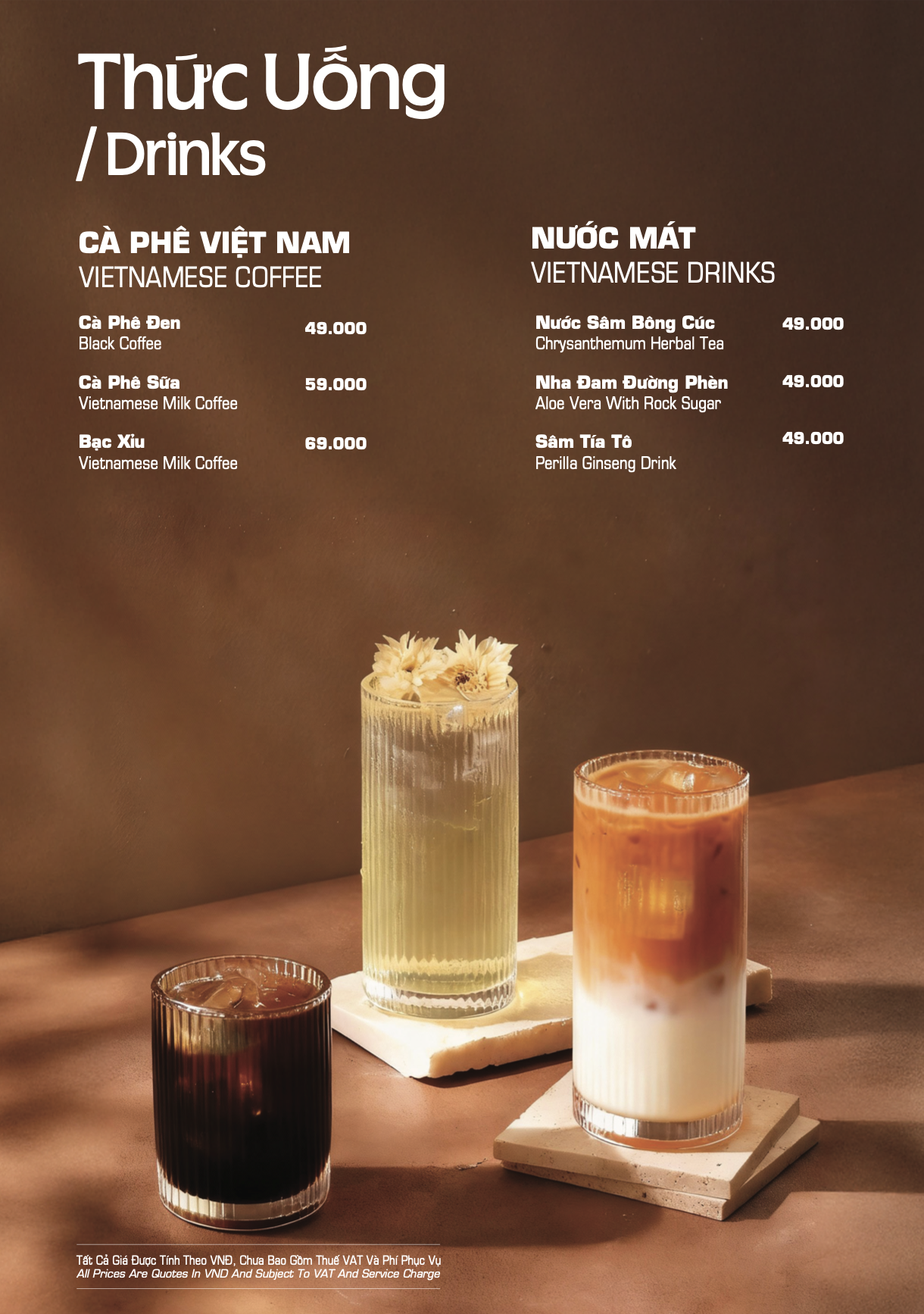 Menu V-Senses Dining - Celesta Rise 3 