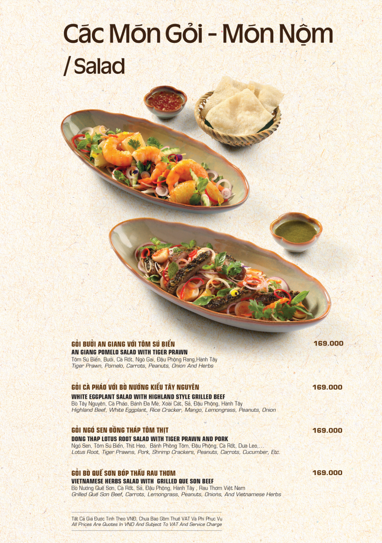 Menu V-Senses Dining - Celesta Rise 5 