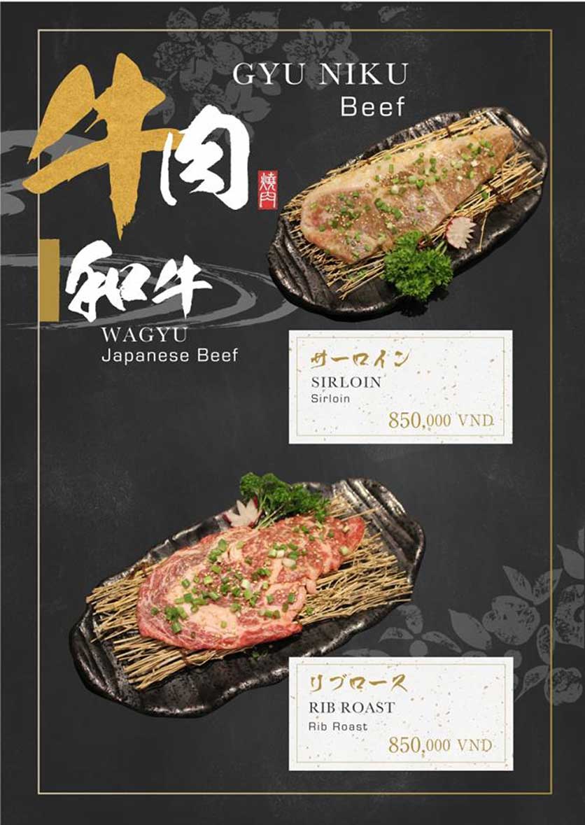 Menu Japanese BBQ J - Nguyễn Đình Chiểu 1