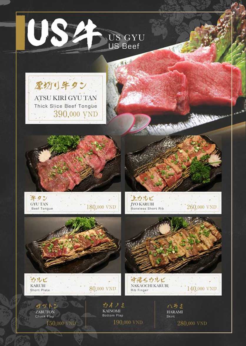 Menu Japanese BBQ J - Nguyễn Đình Chiểu 3