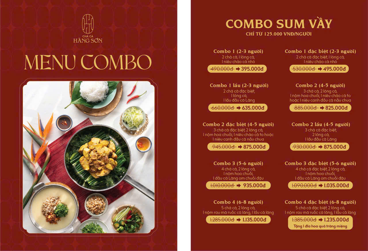 Menu Chả Cá Hàng Sơn - Aeon Mall Huế 1