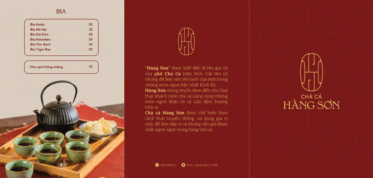 Menu Chả Cá Hàng Sơn - Aeon Mall Huế 3