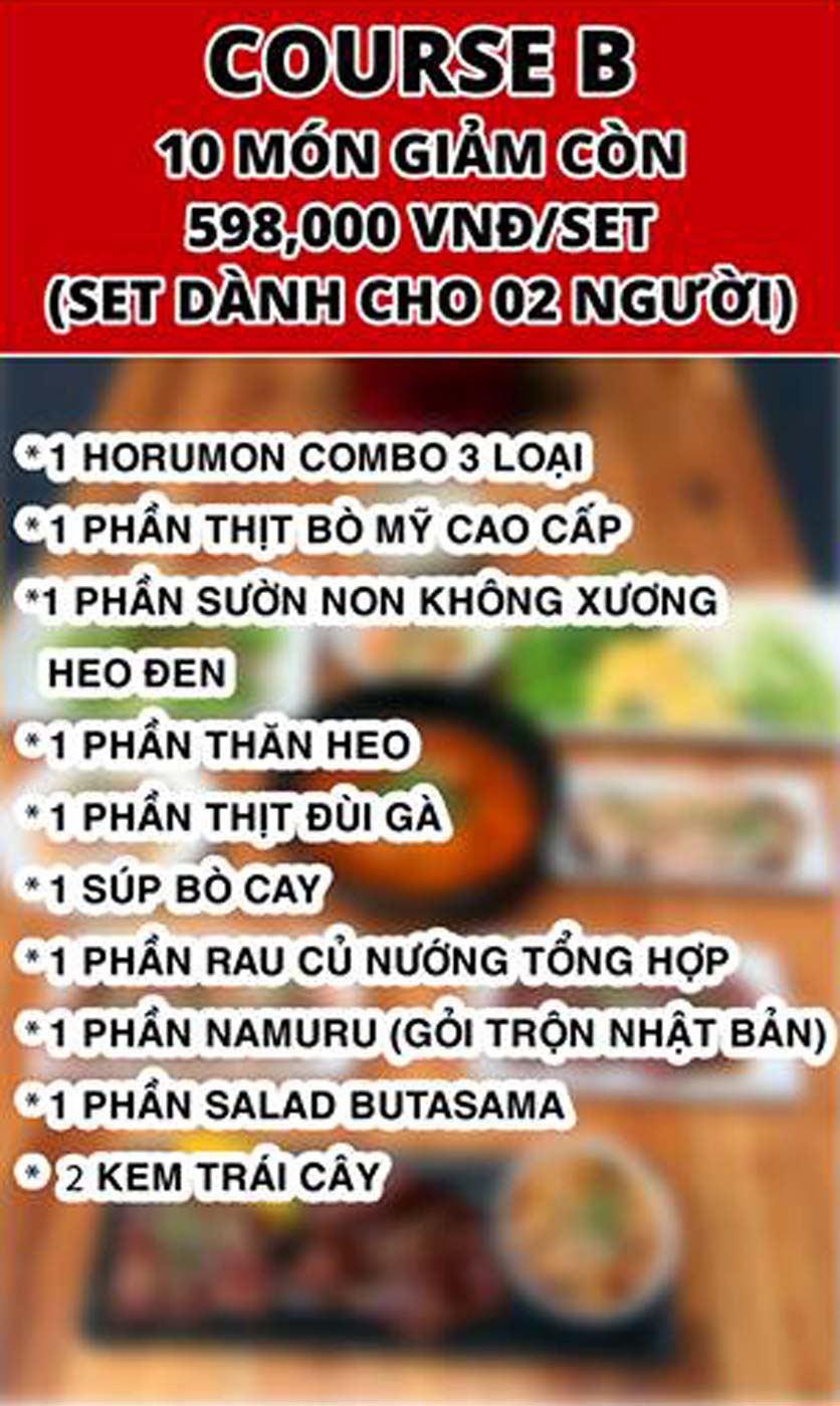 Menu Butasama Japanese BBQ - Kỳ Đồng 2