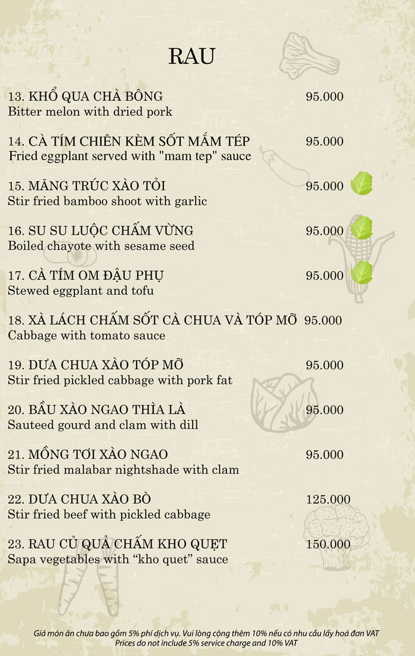 Menu Đông Phú 1932 - Hàng Điếu 5