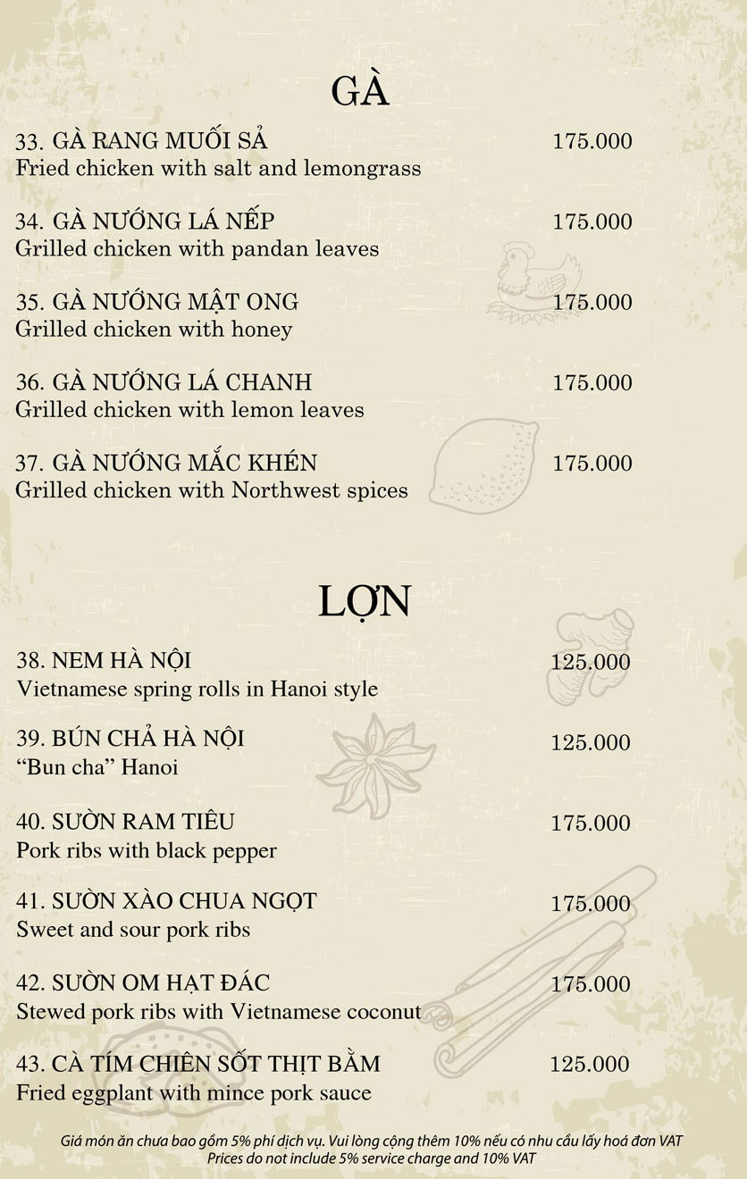 Menu Đông Phú 1932 - Hàng Điếu 9