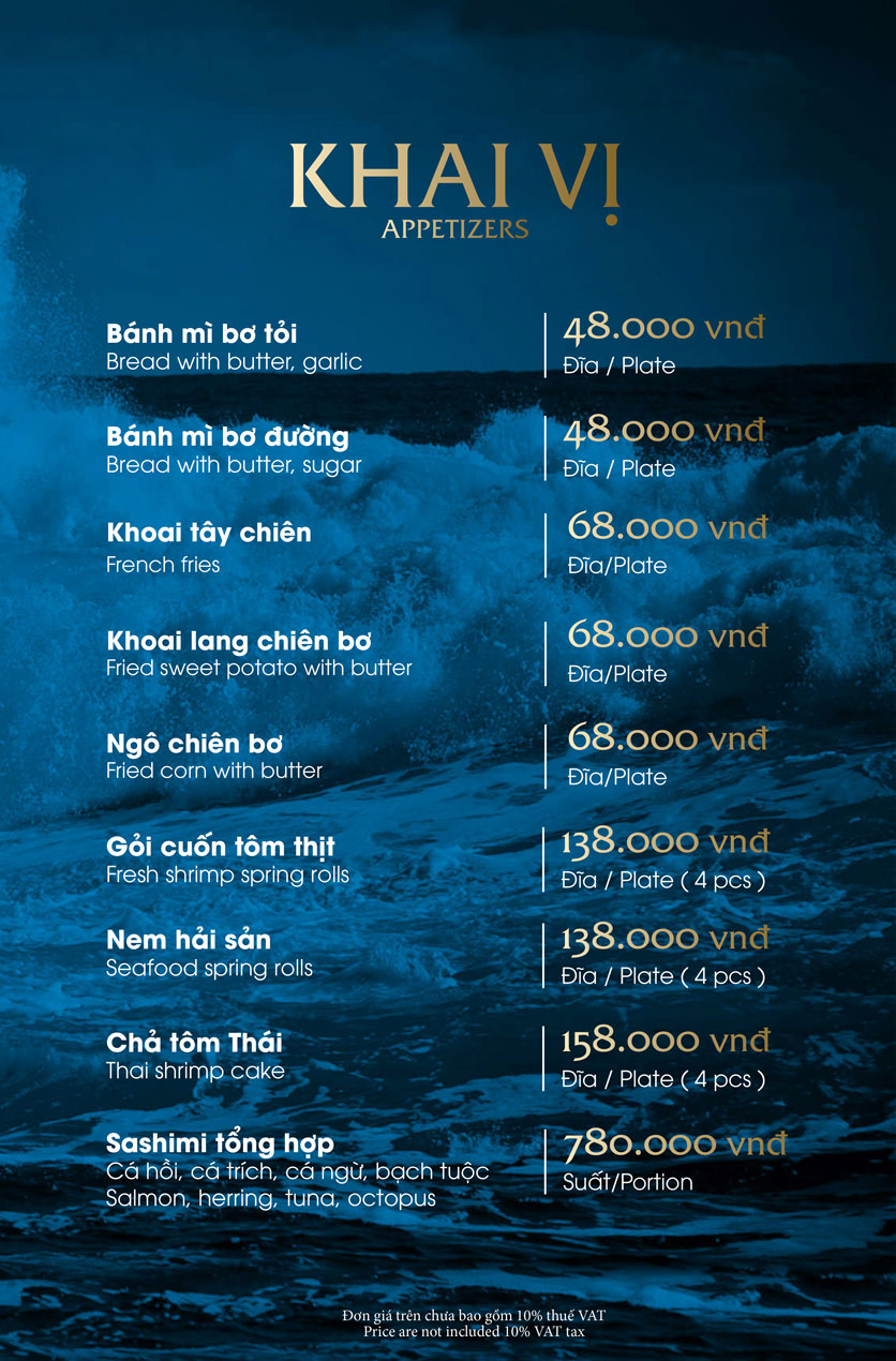 Menu Hải Sản Phố – Trần Khánh Dư 1 