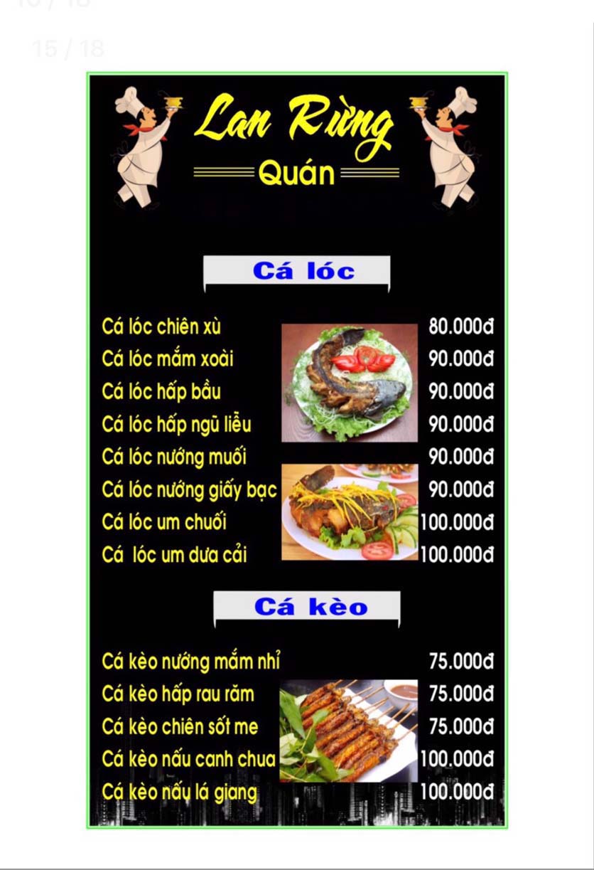 Menu Lan Rừng - Hà Huy Tập 1