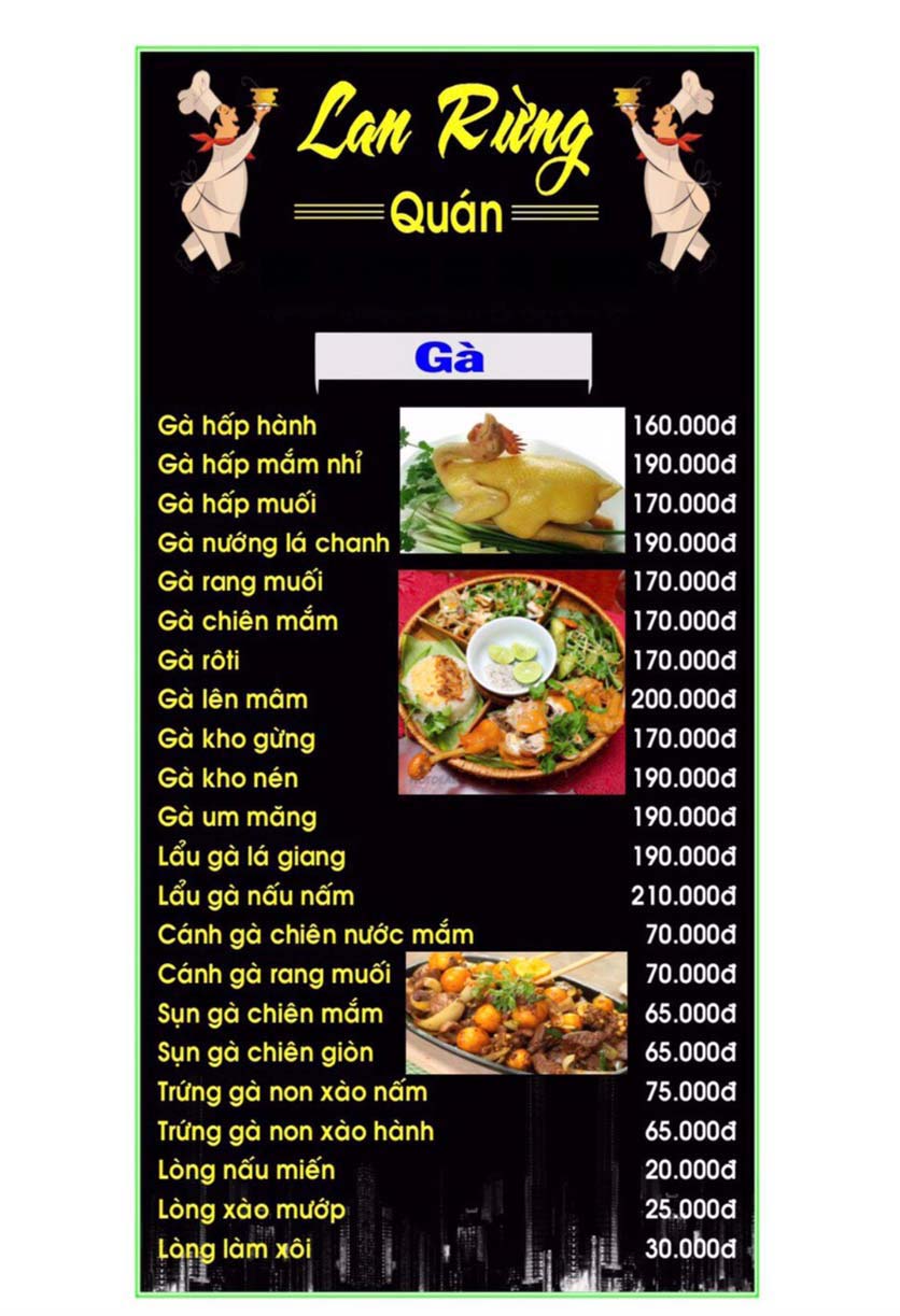 Menu Lan Rừng - Hà Huy Tập 2