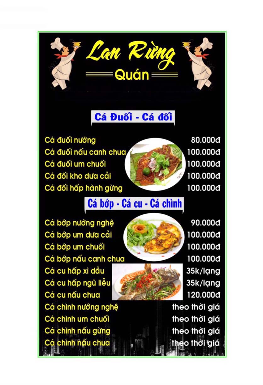 Menu Lan Rừng - Hà Huy Tập 3