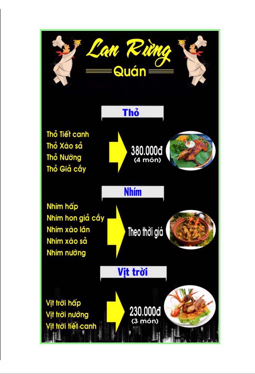 Menu Lan Rừng - Hà Huy Tập 5