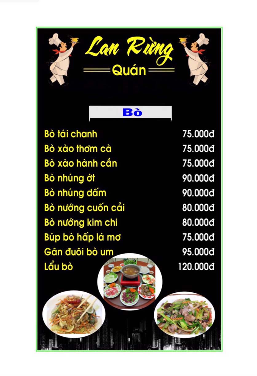 Menu Lan Rừng - Hà Huy Tập 6