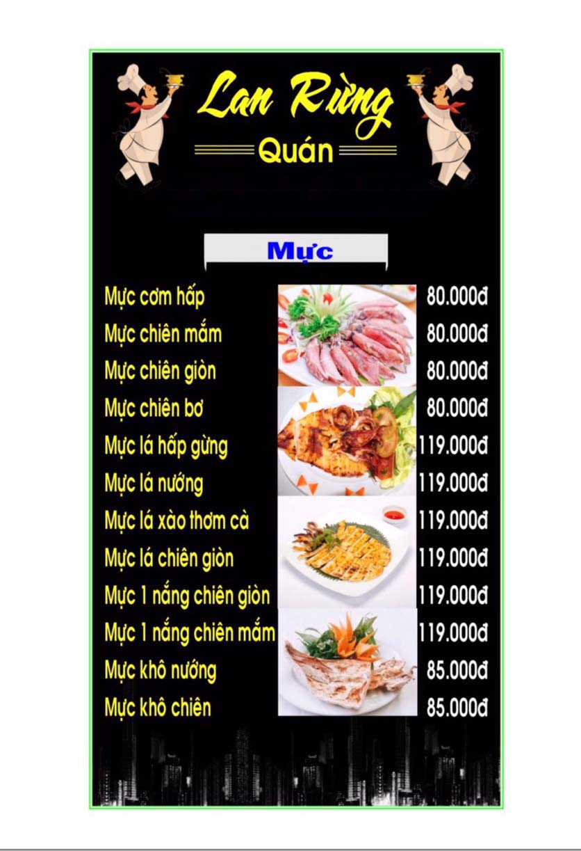 Menu Lan Rừng - Hà Huy Tập 7