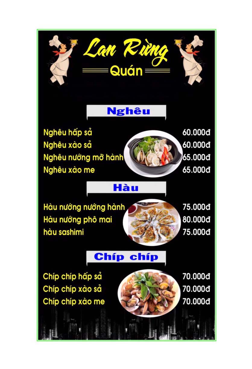 Menu Lan Rừng - Hà Huy Tập 8
