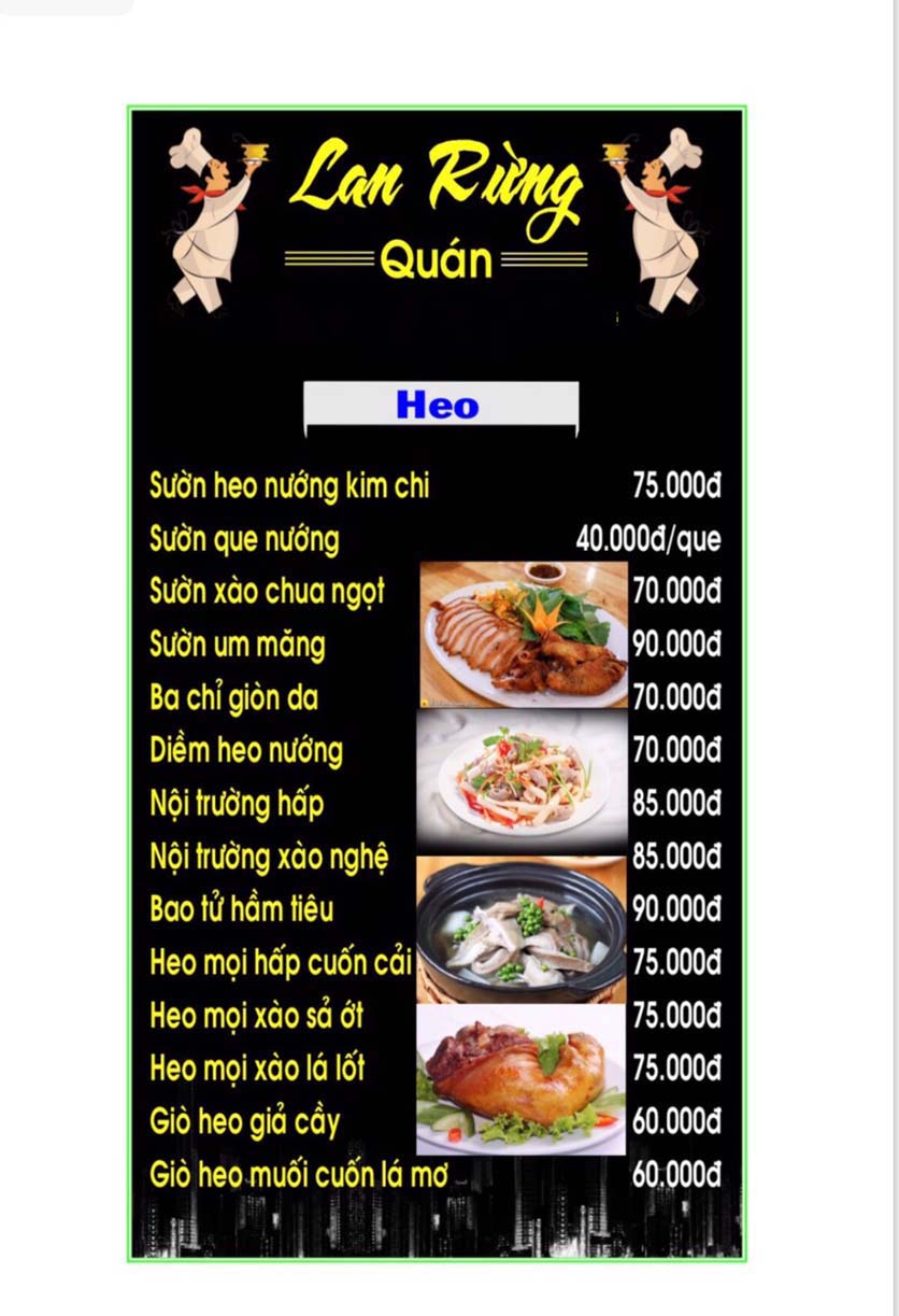 Menu Lan Rừng - Hà Huy Tập 9