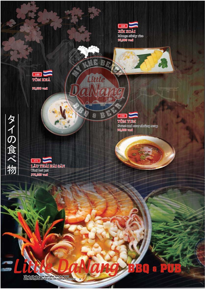 Menu Little DaNang BBQ & PUB - Võ Nguyên Giáp 29 