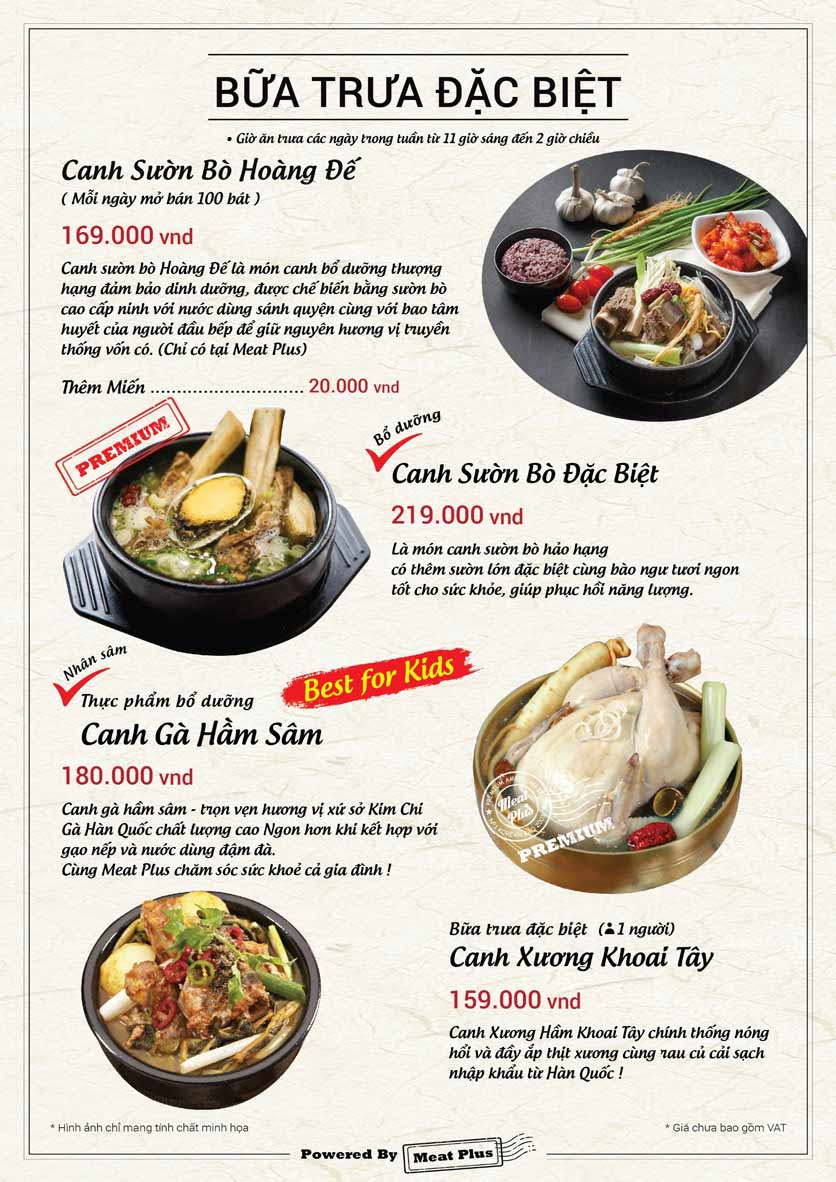 Menu Meat Plus 4+4 - Vinhomes Gardenia 10 