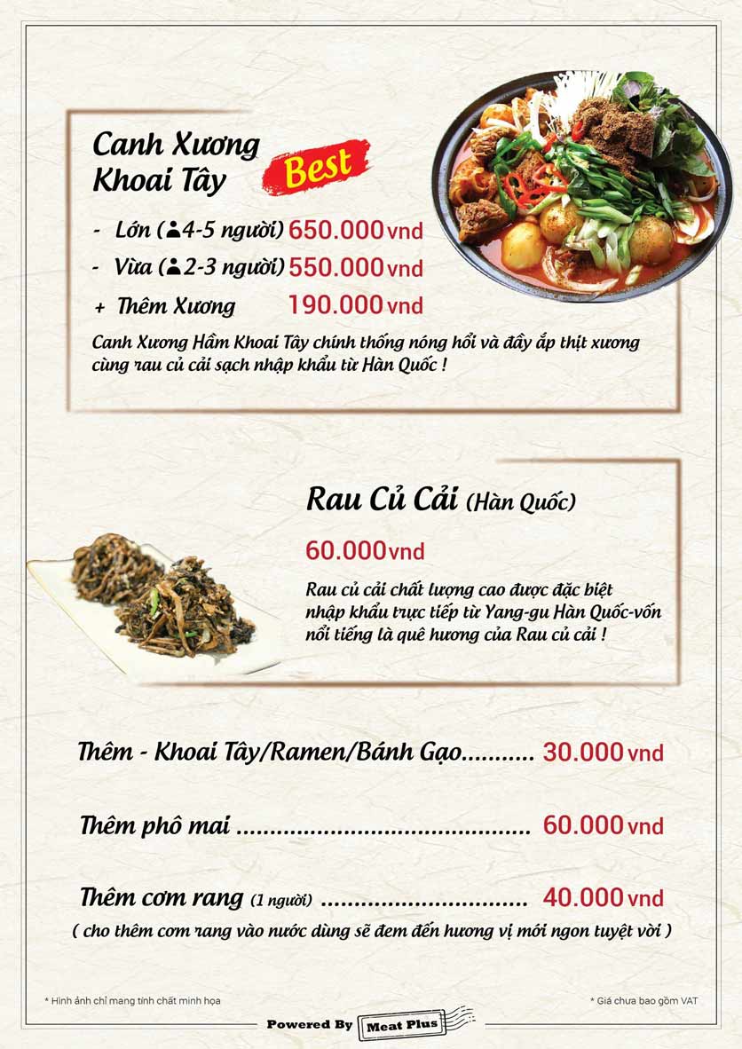 Menu Meat Plus - B1 Nguyễn Thị Thập 5 