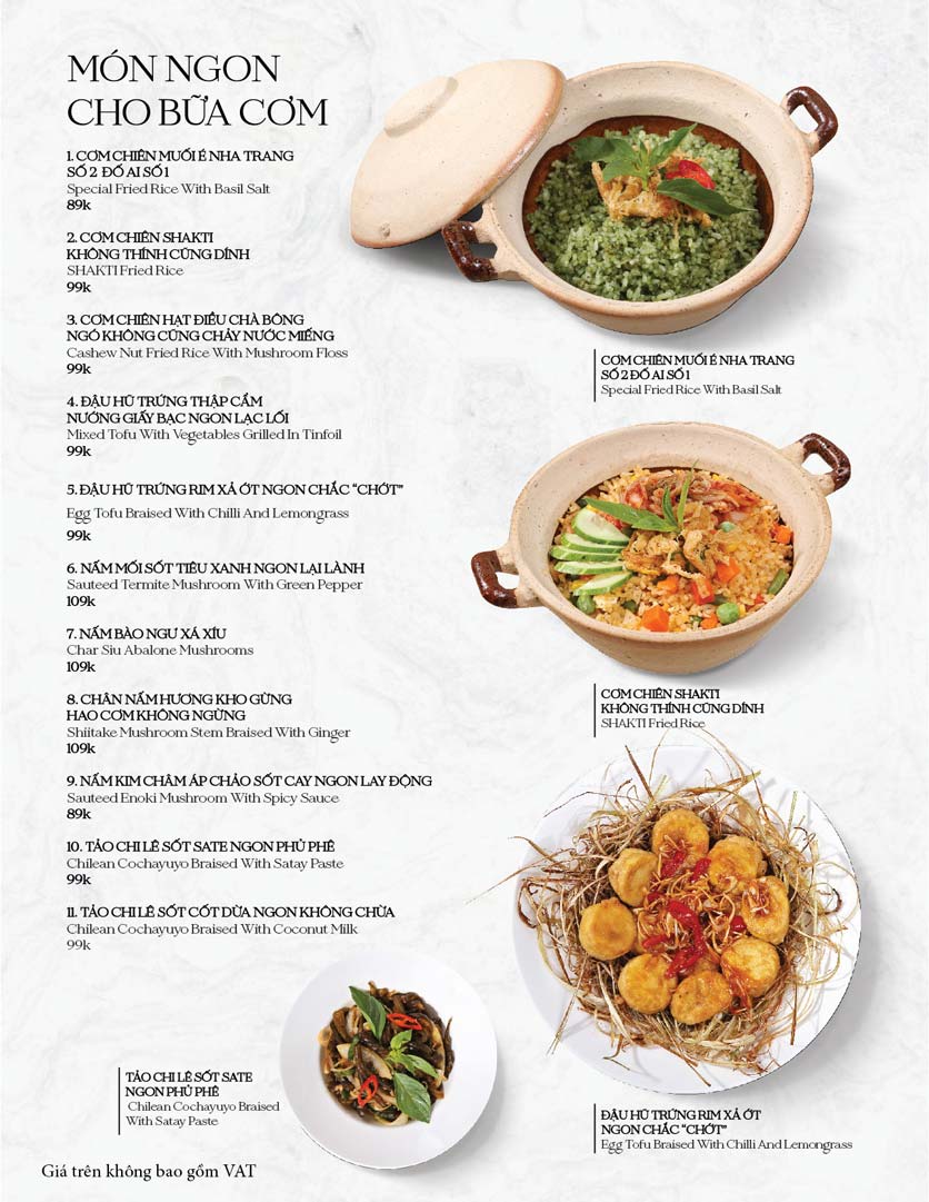 Menu Nhà hàng Shakti - Tôn Đức Thắng 3