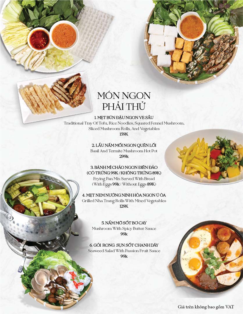 Menu Nhà hàng Shakti - Tôn Đức Thắng 4