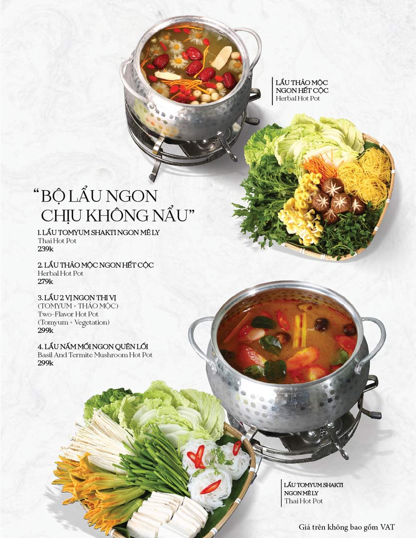 Menu Nhà hàng Shakti - Tôn Đức Thắng 6