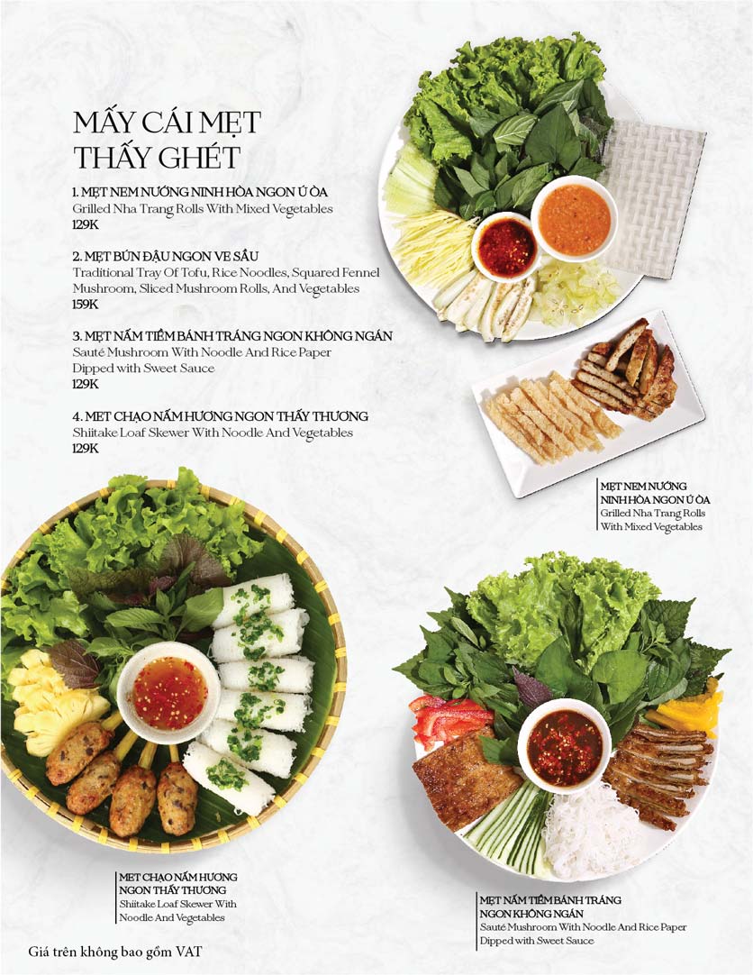 Menu Nhà hàng Shakti - Tôn Đức Thắng 8