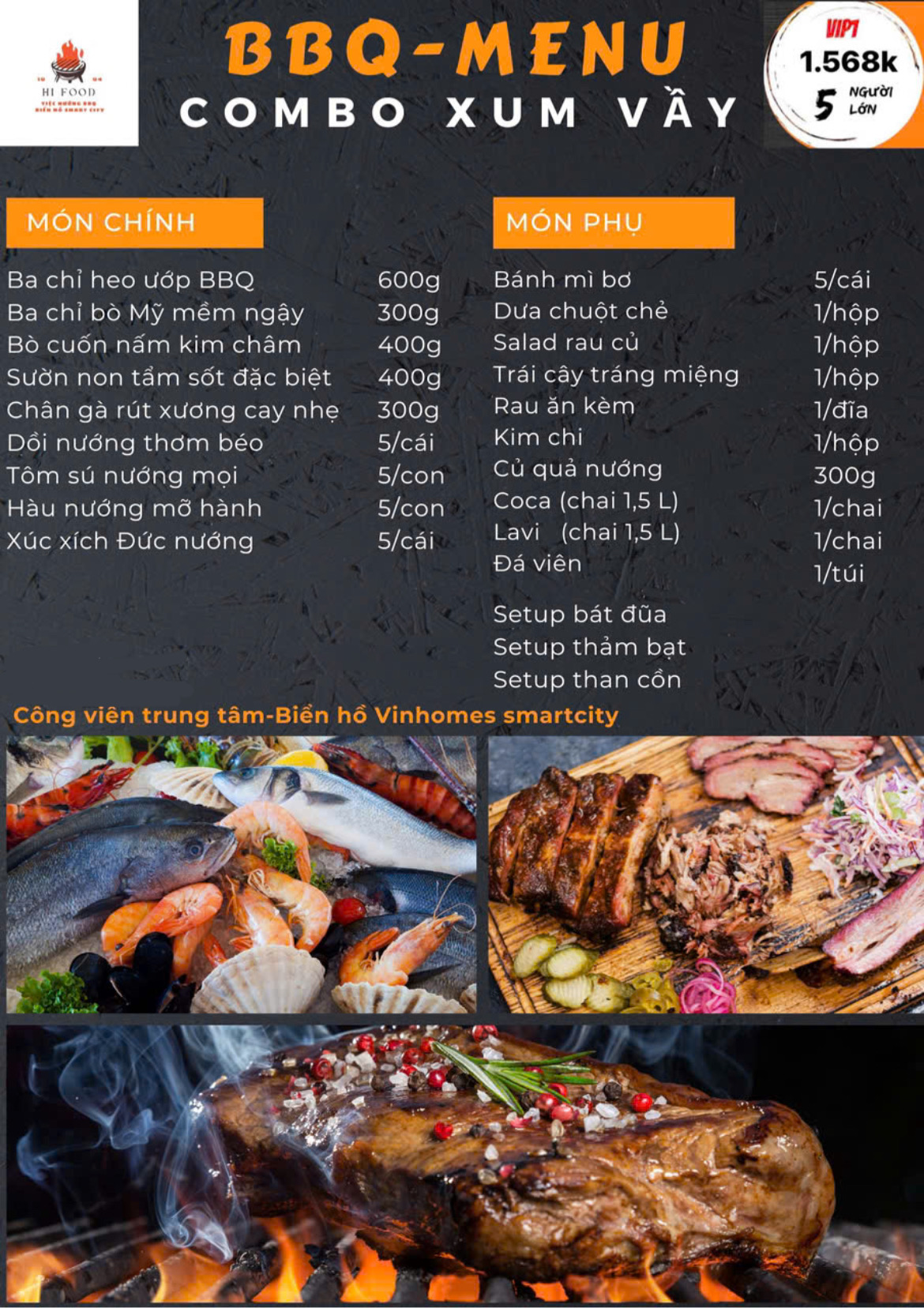 Menu Hi-Food BBQ - Vinhomes Smart City 1